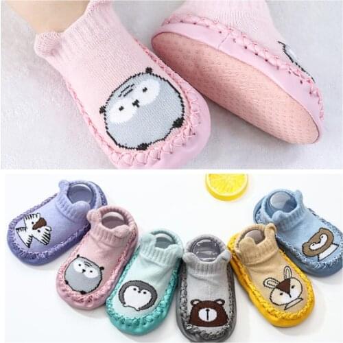 2019 Fashion Baby Socks With Rubber Soles Infant Sock Newborn Autumn Winter Children Floor Socks Shoes Anti Slip Soft Sole Sock