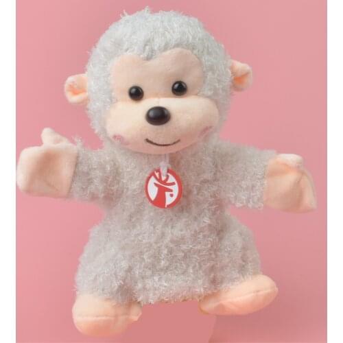 23cm Cute Animal Hand Puppet Plush Frog Monkey Hand Doll Marionette Baby Learning Toys Marionettes Fantoche Puppets