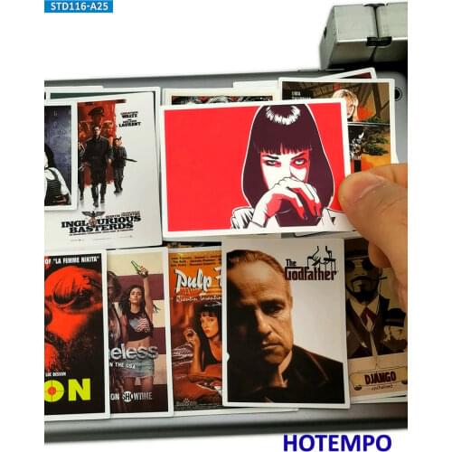 25pcs MIxed Classic Movie Poster Fashion Phone Laptop Car Stickers for Notebooks Luggage Guitar Pad Case Skateboard Bike Sticker