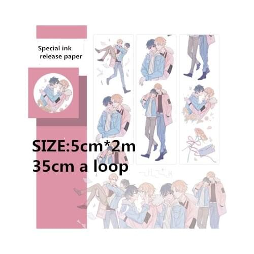 5cm Tanbi Handsome boy decoration washi Tape character Stationery sticker DIY planner Diary scrapbooking masking tape Escolar