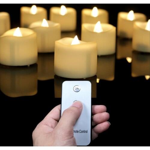 6 pieces Warm white Flickering Remote or not Remote led candle,electric candle light bombillas led and vela led parpadeante