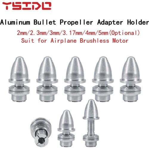5Pcs 2mm 2.3mm 3mm 3.17mm 4mm 5mm RC Aluminum Bullet Propeller Adapter Holder for Airplane Brushless Motor Prop