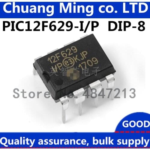 Free Shipping 50pcs/LOT PIC12F629-I/P PIC12F629 12F629-I/P 12F629 DIP-8 New original IC