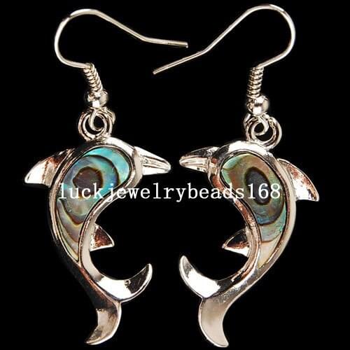 Free Shipping Women Fashion Jewelry New Zealand Abalone Shell Earrings 1Pair C1990