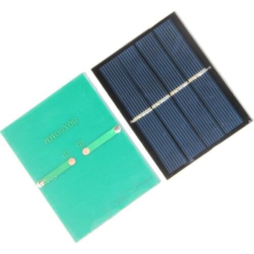 BUHESHUI 300MA 2V Solar Panel Solar Charger For 1.5V Battery Light Toy Panel 80*60MM 50pcs