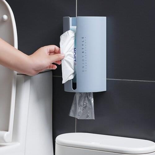 Household Toilet Self-adhesive Wall-mounted Removable Tissue Box Kitchen Multifunctional Garbage Bag Napkin Plastic Storage Box
