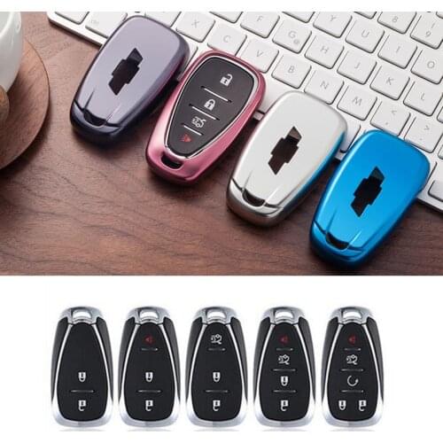 Car TPU key case housing for Chevrolet Cruze camaro Volt Bolt Trax Malibu 2016 2017 2018 car styling accessories