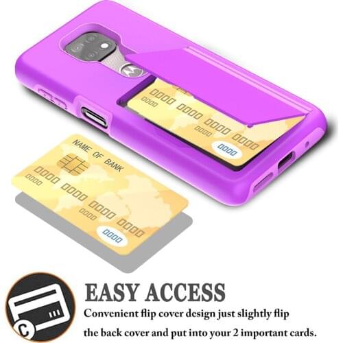 Flip Armor Card Slots Cover For Motorola Moto G Power 2021 Funda Candy Color Business Case For Moto G Power 2021 4G 6.6" Coque