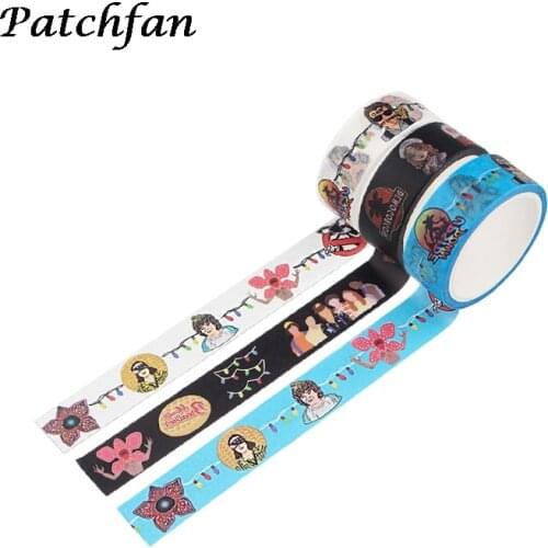 A4056 Patchfan Washi Tape Paper DIY Stranger Thing Masking Tape Adhesive Tapes Stickers Decorative Stationery Tapes