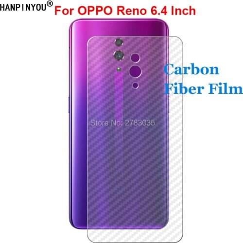 For OPPO Reno 6.4" Durable 3D Anti-fingerprint Ultra Thin Carbon Fiber Back Film Screen Protector Guard (Not Tempered Glass)