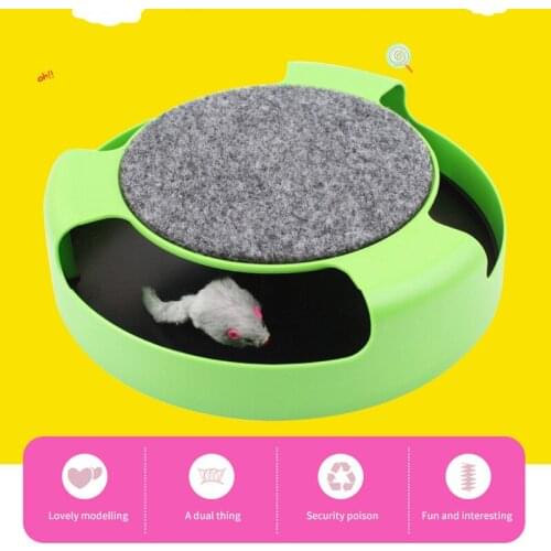 Pet Cat Toy Tower Tracks Disc Cat Intelligence Amusement Triple Pay Disc Cat Toys Ball Training Amusement Plate