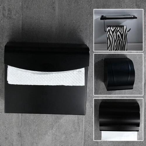European black space aluminum paper reel antique tissue box tissue box hotel toilet paper holder toilet paper box