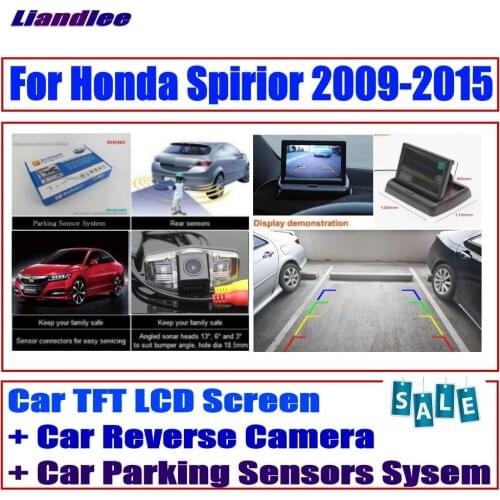 For Honda Spirior 2009-2015 Reverse Rear View Camera Parking Sensors System Car Rear Reverse CAM Display