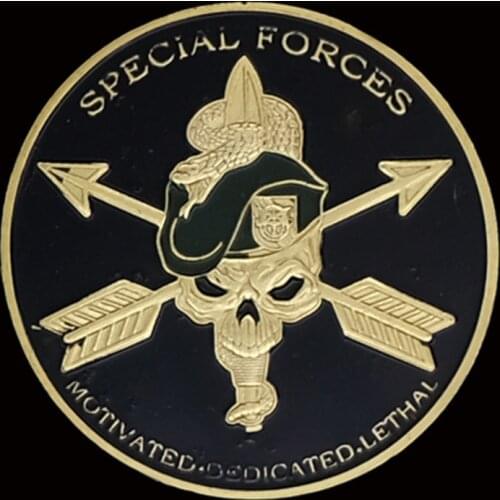 United States Army Special Forces Challenge Coin USA Green Berets Liberty Freedom Gold Coin Collection