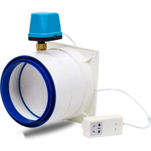 Kitchen electric check valve fume hood check valve air valve control valve ventilation pipe
