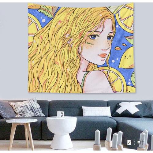 Tapestry Background Beautiful Girl Tapestry Decor Dorm Bedroom Tapestry Wall Hanging Carpet Kawaii Room Decor Decoration Mural