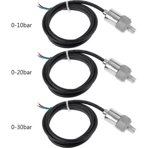 OOTDTY 0-10/20/30bar 1/8" Input 5V DC Output 0.5-4.5V Pressure Transmitter Transducer Sensor Oil Water