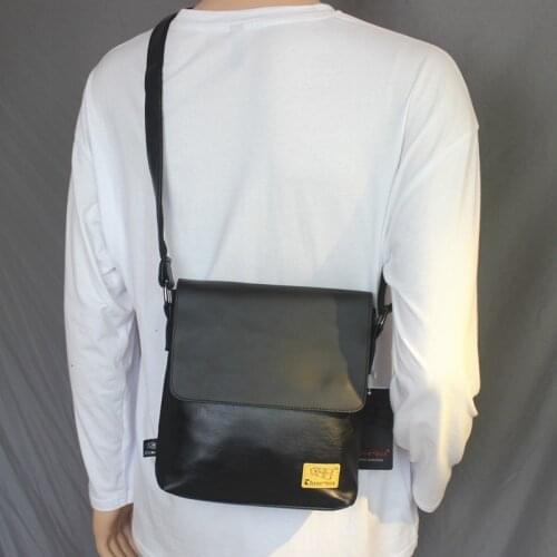 Casual Korean Style Mens Messenger Bags Leather Simple Shoulder Bag Fashion Male Crossbody Sling Bags for Man bolsa