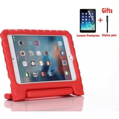 For iPad mini 4 tablet Shockproof Kids Handle Cover for iPad mini4 7.9 inch Child Funda Coque Stand Protective Cover + Film