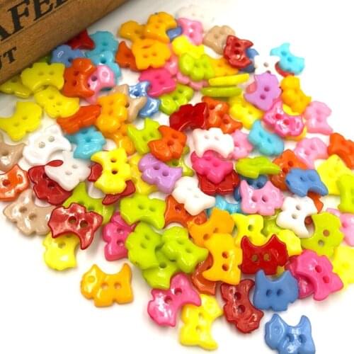 100pcs Mix color 2holes buttons shirt buttons apparel supplies sewing accessories 14mm PH194