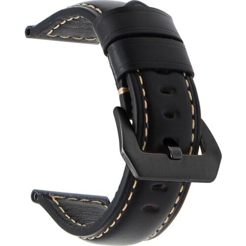 Genuine Leather watchband +Tool for Suunto 9/Ambit 3 Vertical/Spartan Sport HR metal Watch Band Wrist Strap Bracelet 24mm Black