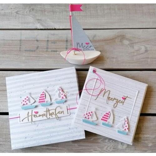 Mmao Crafts Metal Steel Cutting Dies Sailboat decoration Stencil For DIY Scrapbooking Paper/photo Cards Embossing Dies