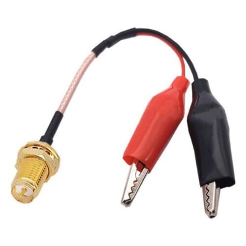 RP-SMA Female to Dual Alligator Clip Test Connector Pigtail RG316 Cable
