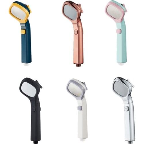Handheld Shower Head Wall Water Sprinkle Head With Switch Button Multi-speed Adjustment 4 Points Universal Interface