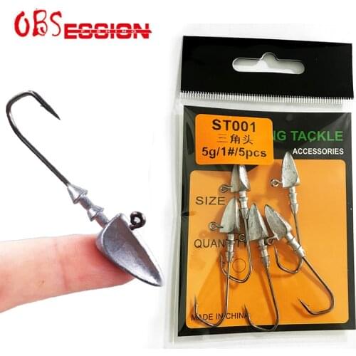 5pcs/bag Jighead Fishhooks 4g 5g 7.5g 10g 15g 20g Worm Fishing Lure Hook Soft Lure Lead Jig Head Artificial Bait Fishing Tackle