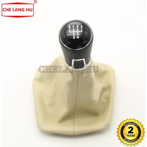For Skoda Octavia A5 MK2 Sedan & Combi 2004 2005 2006 2007 2008 Car-styling 5 Speed Gear Stick shift knob Level leather Boot
