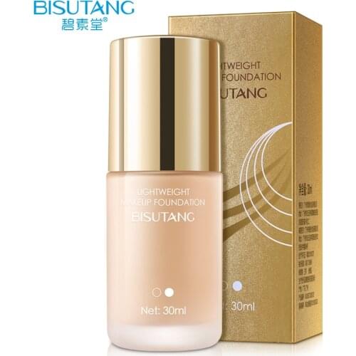 BISUTANG Light silk soft foundation liquid concealer, moisturizing, natural and lasting makeup light and breathable foundation