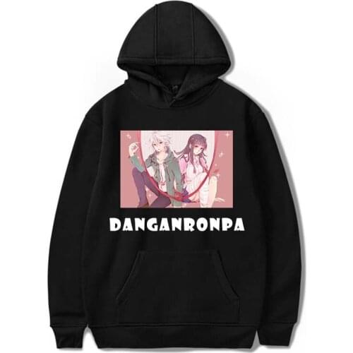 Danganronpa Hoodie Sweatshirt Monokuma Black White Bear Moletom Oversized Hoodies Harajuku Long Sleeve cool Printed Game Clothe