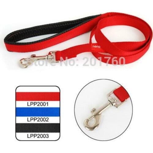 Pet Products Supplies Harnesses Color Nylon Solid 2.0cm Lively Pet Dog Plain Padded Lead (3 Colors) 3 Pcs/lot