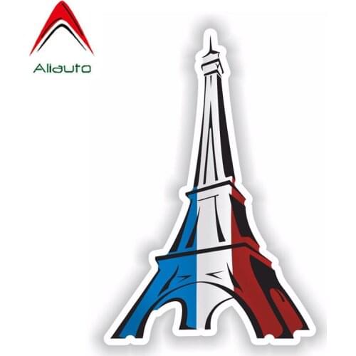 Aliauto Creative Tour Eiffel Paris France Flag Decal PVC Waterproof Reflective Car Sticker Accessories Vinyl,14cm*9cm