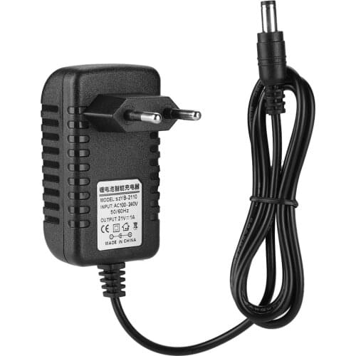 SOONHUA Thick Copper Core Protective Li-Ion Charger Adapter 1A 21V Fast Charging Adaptative FireProof Lithium Battery Charger