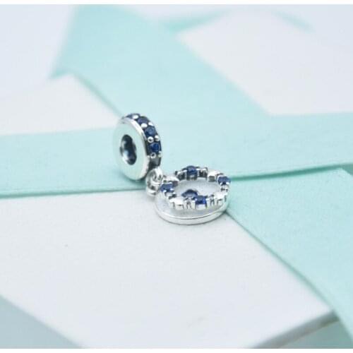 2020 New Fashion Silver 925 Hold Your Heart Split Dangle Moments Blue heart Charm Original Woman Jewelry Romance Best Gift