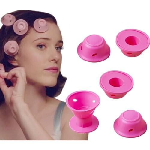 10pcs Soft Rubber Magic Hair Care Rollers Silicone Hair Curler Twist Hair No Heat No Clip Hair Curling Styling DIY Tool