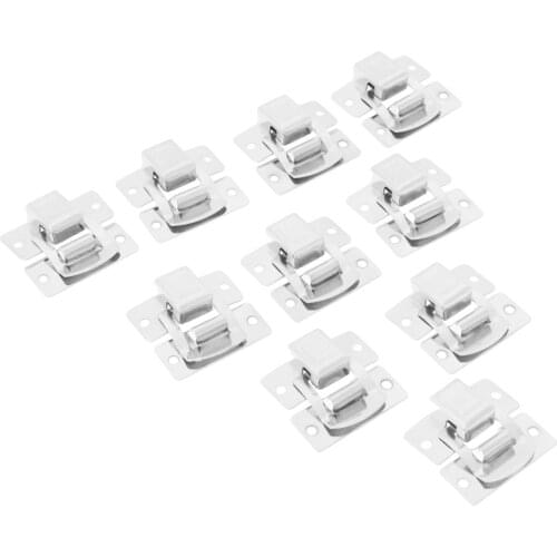 10pcs Silver Case Toggle Latch Hasp Hook Iron Clasp Square w/screws 34*30mm Jewelry Chest Gift Wine Wood Box Suitcase Decoration