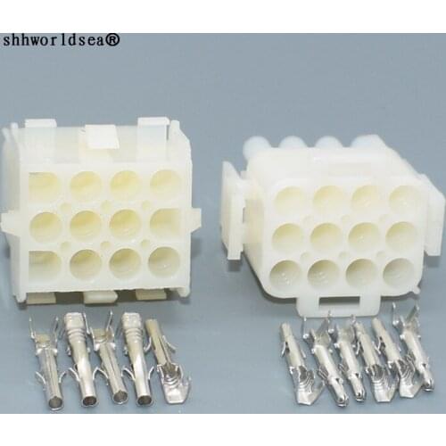 Worldgolden 12 Pin Female Male Electrical Wiring Harness Connector Plug For Auto Motorcycle 1-480708-0