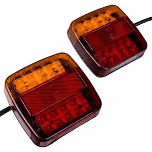 12V 20 LED Taillight Car Trailer Universal Two-color Car Light Turn Signal Light QW