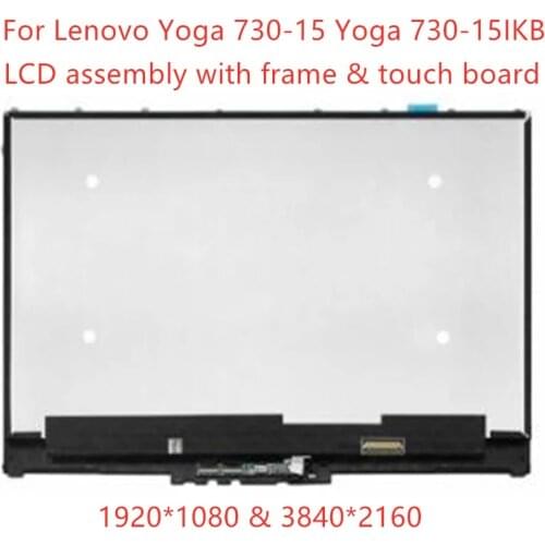 15.6'' Assembly For Lenovo Yoga 730-15 Yoga 730-15IKB LCD Digitizer 5D10Q89744 FHD OR UHD Touch Screen Replacement with frame