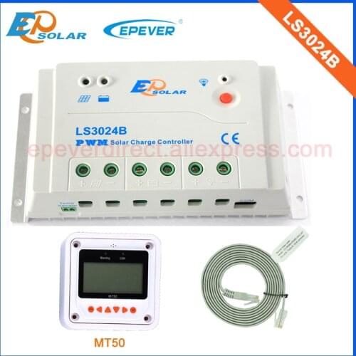 30amps PWM solar cells regulator 30A with MT50 remote meter solar charger controller LS3024B real-time monitor function