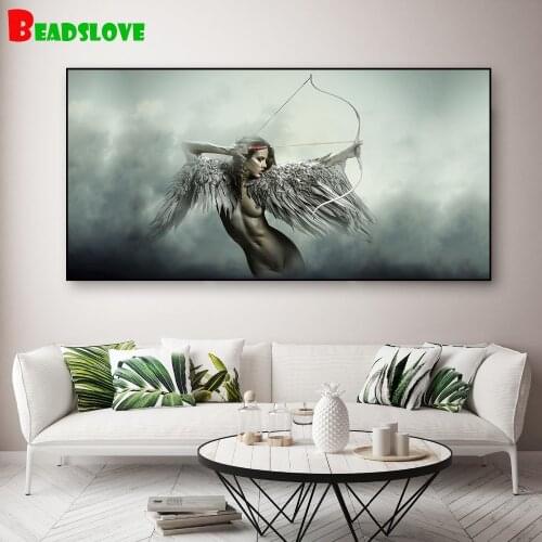 Angel Wings Body Sensual Large 5D DIY Diamond Painting Full Rhinestone Embroidery Mosaic Needlework Home Decor Gift