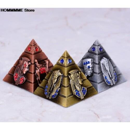 Antique Egyptian Pharaoh Decorative Pharaoh Avatar Camel Metal Pyramids Ornament Home Table Decor