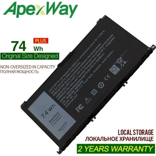 ApexWay battery for Dell Inspiron 11.1V 74WH 357F9 15-7000 7559 7557 7566 7567 5576 INS15PD-1548B INS15PD-1748B INS15PD-1848B