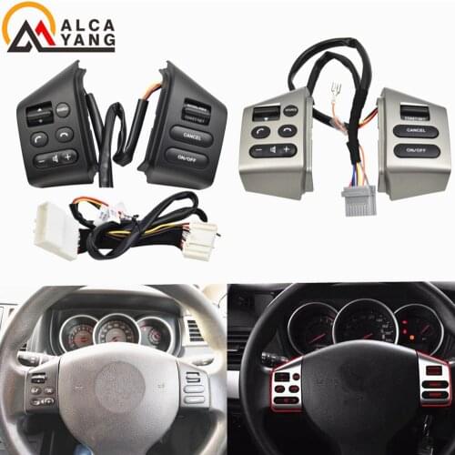 Car Accessories Steering Wheel Control Buttons With Backlight Silver Buttons For Nissan Livina Tiida Sylphy