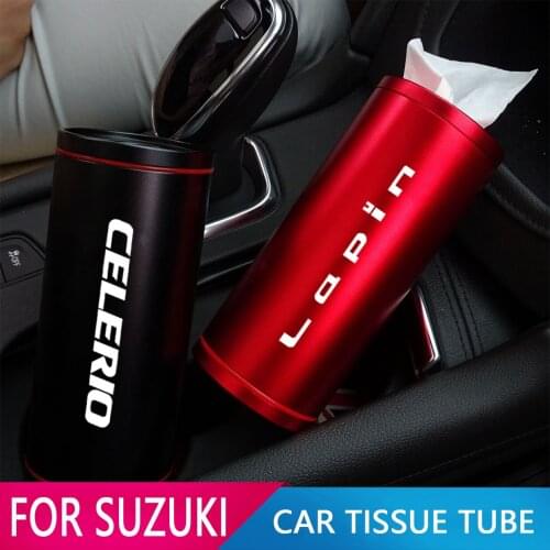 Auto Tissue Boxes Car Cup Holder Cylinder Tissue Box For Suzuki Across Baleno Celerio Ciaz Ertiga Landy Hustler Ignis Jimny