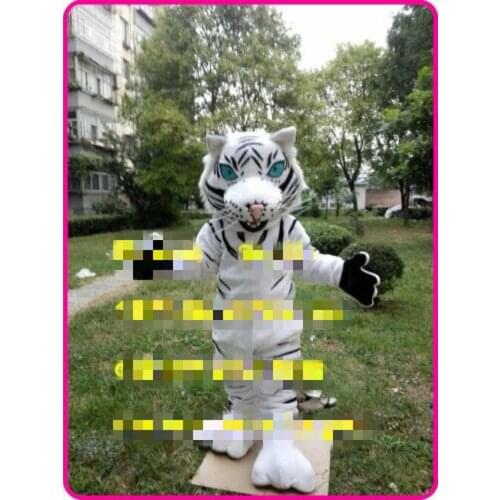 White Tiger Mascot Costume Suit Cosplay Party Game Dress Outfit Christmas Adults Handmade Cartoon Character Mascot Costume Gift