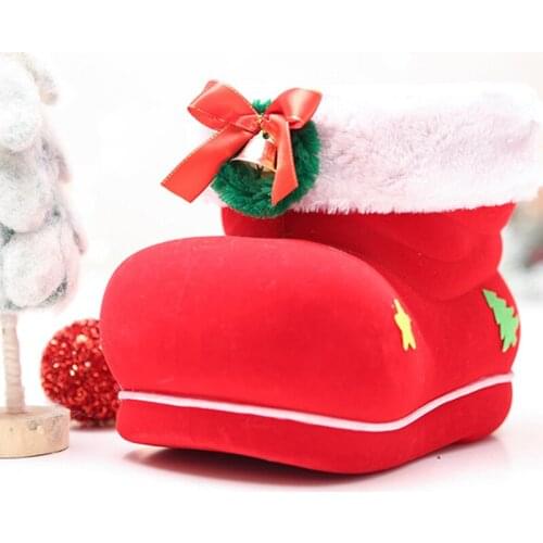 DIY red Cute star snowflake tree christmas Shoes gift boots for kids decorations for home candy bag 2020 Happy New Year