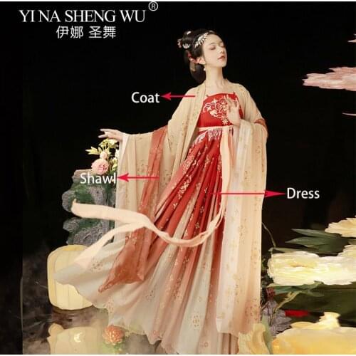Hanfu Originale Princess Embroidery Traditional Women Hanfu Dress Ancient Chinese Costumes Beautiful Dance Dynasty Robe Clothes